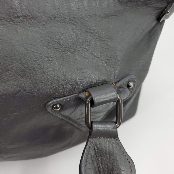 Toscani Bags Toscani Gray Italian Leather Shoulder Tote Bag Poshmark